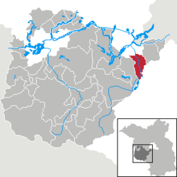 Läget för kommunen Nuthetal i Landkreis Potsdam-Mittelmark