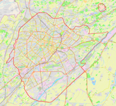 Mapa konturowa Taszkentu, w centrum znajduje się punkt z opisem „Taszkent”