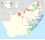 Kaart van Tuislande in Suid-Afrika