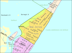 Census Bureau map of Surf City, New Jersey