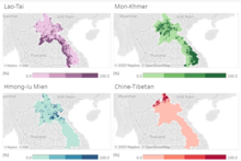 Languages of Laos. Four language families.