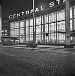 Het station op de avond van 24 januari 1958, iets voor achten