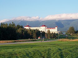 Mount Washington Hotel at the foot of the Presidential Range in September 2010