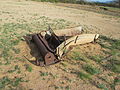 Abandoned reel and chute of harvesting equipment