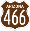 Directional colored shields found on US 466 in Arizona during the 1950s.