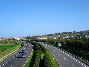 Autostrada A20 runs through the island of Sicily linking Palermo to Messina
