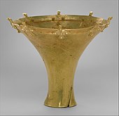 Beaker with birds on the rim; late 3rd–early 2nd millennium BC; electrum; height: 12 cm, width: 13.3 cm, depth: 4.5 cm; Metropolitan Museum of Art