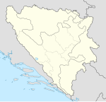 Location map many ligger i Bosnien-Hercegovina