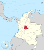 Location of Cundinamarca
