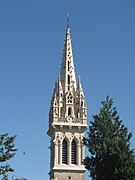 La flèche de l'église Saint-Melaine.