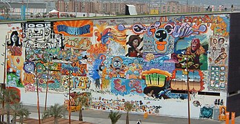 Grafiti multi-artis di Barcelona, Spanyol