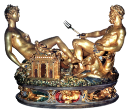 Cellini'n Saliera, valmistettu Pariisissa, 1540–1543