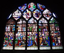Vie de sainte Clotilde - vitrail du XVIe siècle, restauré par Édouard Didron en 1866