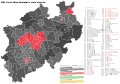 2005 North Rhine-Westphalia state election, Red is SPD, Black is CDU