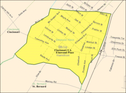 Detailed map of Elmwood Place