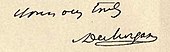 signature d'Auguste De Morgan