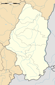Mapa konturowa Górnego Renu, po lewej znajduje się punkt z opisem „Mollau”