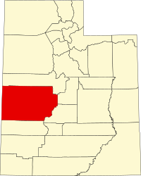 Locatie van Millard County in Utah