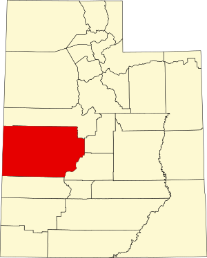 Map of Utah highlighting Millard County