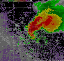 Radar image of a storm