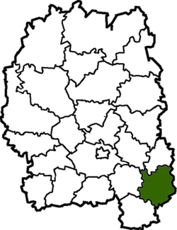 Raion location in Zhytomyr Oblast