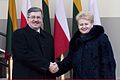 President Bronisław Komorowski with Dalia Grybauskaitė (2011)