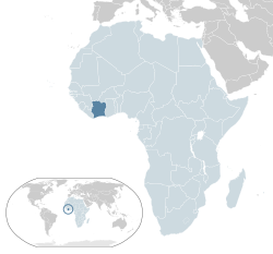 Location of Ivory Coast