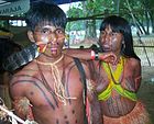 Body painting, Indigenous peoples in Brazil, a Brazilian Indian couple, c.2000