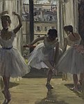 Edgar Degas, Tre dansöser i en träningslokal.