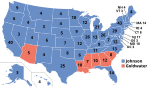 Electoral map, 1964 election