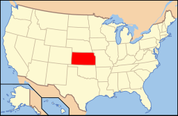 Kansas läge i USA