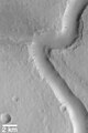 Koryto meandru na Marsu (Scamander Vallis).