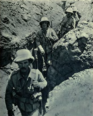 Брытанскія акопы ў раёне Тыгра, 1916 год