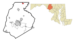 Location of Emmitsburg, Maryland