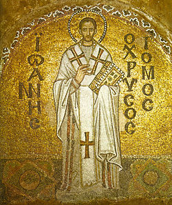 Johannes Krysostomos, mosaiikki Hagia Sofiasta 1000-luvulta
