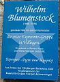 Memortabulo pri Wilhelm Blumenstock sur lia domo en Villingen