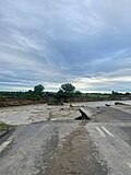 Jembatan yang runtuh di Sungai Idice, Bologna