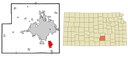 Location within Sedgwick County and Kansas