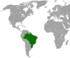 Location map for Brazil and Ireland.