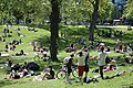 Le parc La Fontaine, un dimanche après-midi.