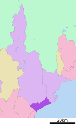 Location of Suruga-ku in Shizuoka