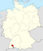 Dütschlandcharte, Position vom Schwarzwald-Baar-Kreis fürighobe
