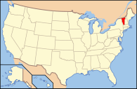 アメリカ合衆国におけるバーモント州の位置