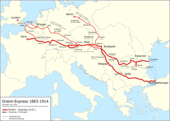 Mapa das paradas de 1883-1914