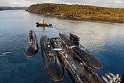 Polyarni, Murmansk Oblastı'nda Rusya'ya ait Kilo sınıfı denizaltılar