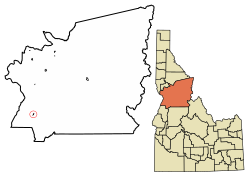 Location of Riggins in Idaho County, Idaho.