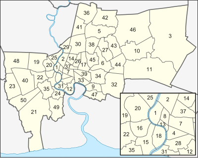 A map of Bangkok