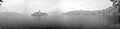 Panorámakép a bledi tóról