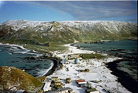 La base de l'île Macquarie, à la pointe nord.