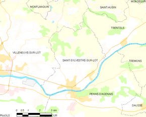 Poziția localității Saint-Sylvestre-sur-Lot